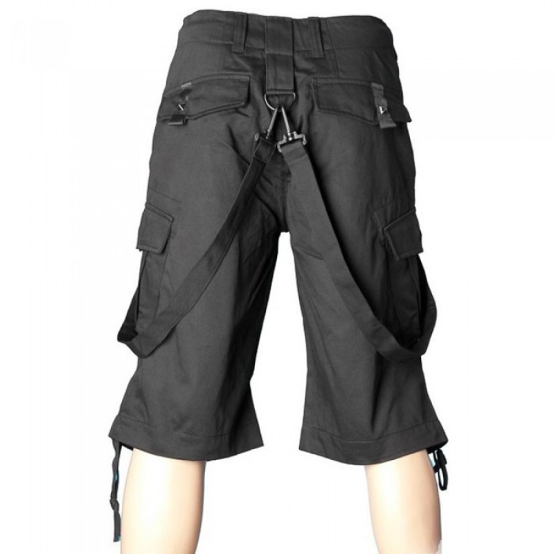 Men Gothic Shorts Black Punk Bondage Straps Short For Sale